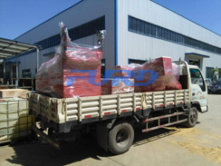 福瑞得機(jī)械手扶雙輪壓路機(jī)，座駕壓路機(jī)正式裝車發(fā)往客戶所在地